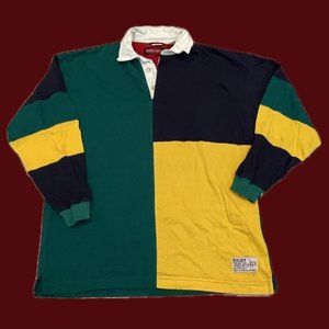 Bugle Boy long sleeve collar block shirt